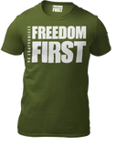 Freedom First T Shirt - Army Green